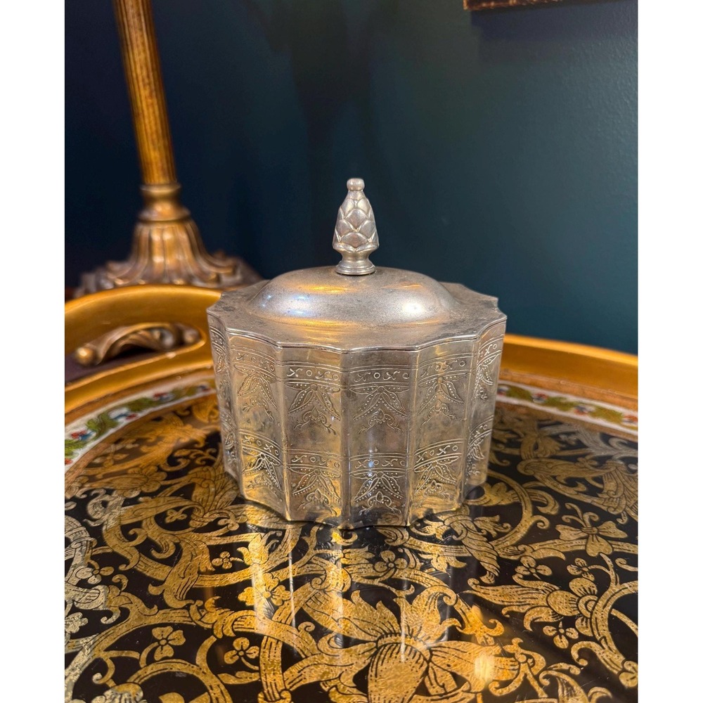 Vintage Godinger Silver Jewelry Casket with Red Lining - Picture 1 of 11